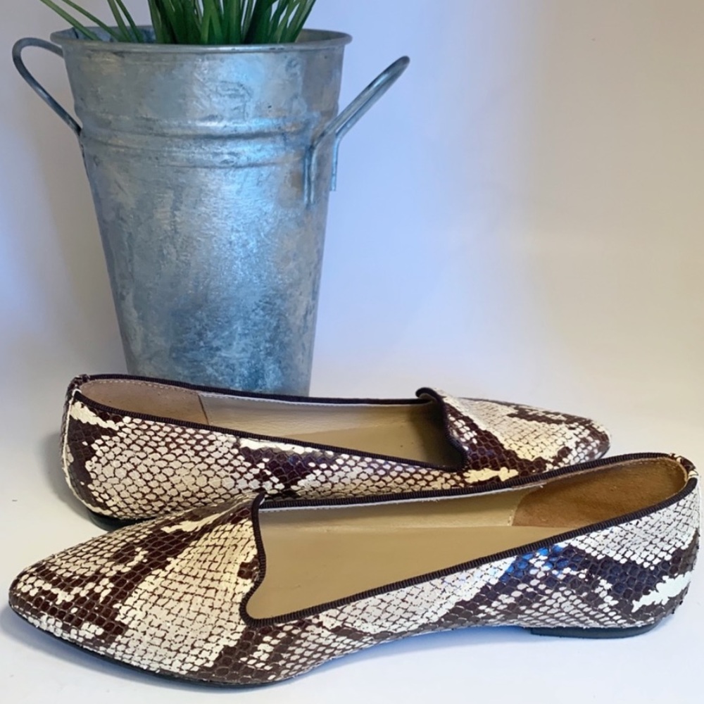 Mercanti Fiorentini Snakeskin flats 8.5
